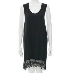 For Love & Lemons Scoop Neck Knee-Length Dress w/ Lace Trim Embellishment